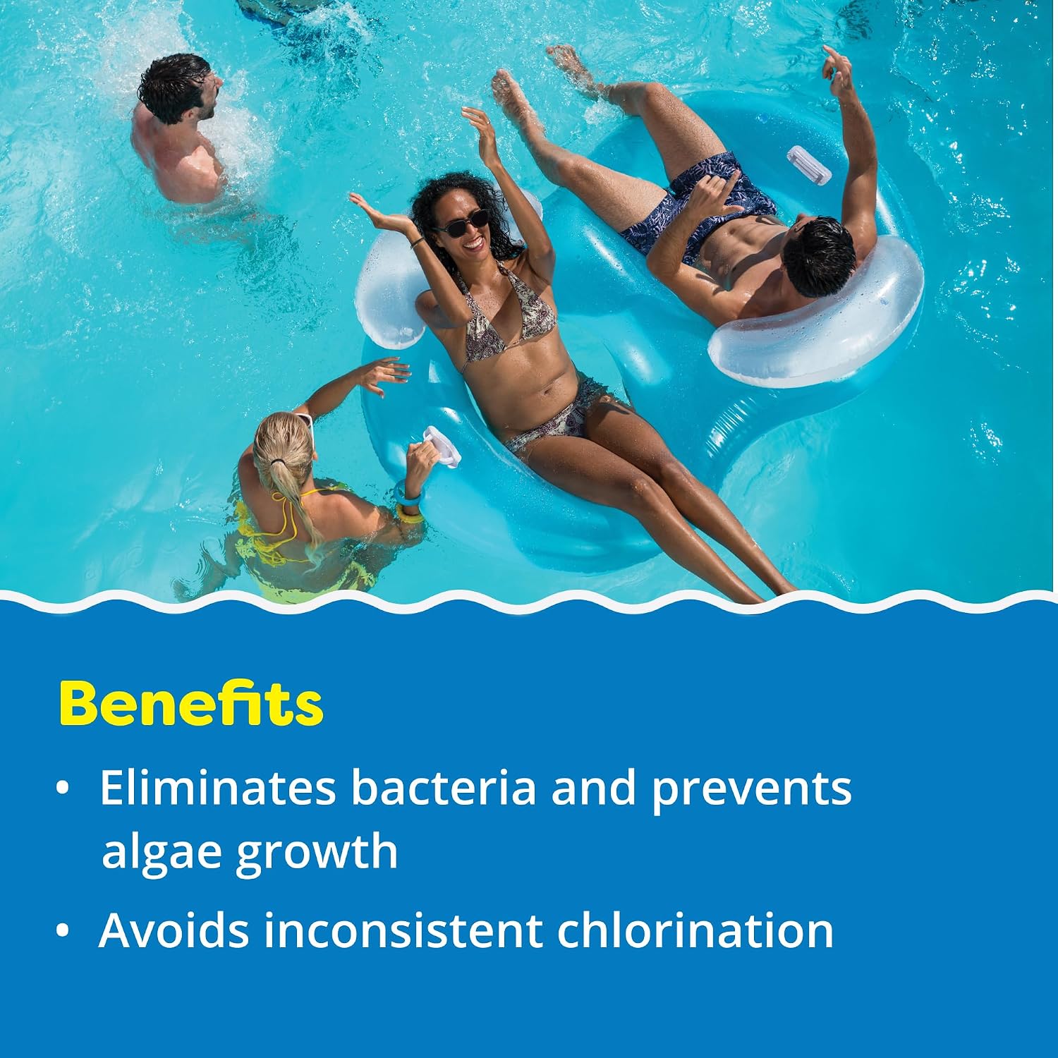 In The Swim 1 Inch Stabilized Chlorine Tablets for Sanitizing Swimming Pools - Fast Dissolving - 90% Available Chlorine - Tri-Chlor - 25 Pounds