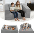 Futon Sofa Bed with Pillow, 3-in-1 Sleeper Sofa Bed with Removable Cover, Convertible Floor Sofa Bed, No Assembly Boneless Couch for Living Room, Bedroom