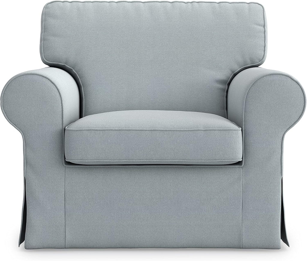 MASTERS OF COVERS Ektorp Armchair Cover for The IKEA Ektorp Chair Slipcover Replacement(Smoke Grey)(Armchair Cover Only!)