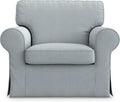 MASTERS OF COVERS Ektorp Armchair Cover for The IKEA Ektorp Chair Slipcover Replacement(Smoke Grey)(Armchair Cover Only!)