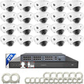ONWOTE 12MP NVR 32 Channel Security Camera System, Face Recognition& AcuSearch, 20x 4K 8MP Vandal-Proof PoE IP Cameras, 2 Way Audio, 32CH 6K Commercial NVR 8TB, 20 Cables-1860ft, 4 HDD Support 40TB