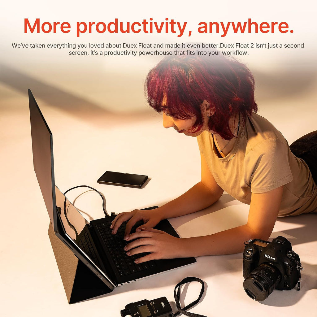 Portable Monitor - Mobile Pixels Duex Float 2 Pro 16-inch 2.5K Laptop Monitors, New Stacked Monitor for 15-16-inch Laptops. Built-in Dual Speakers, USB C/HDMI, Window/Mac/PC/Android Compatible