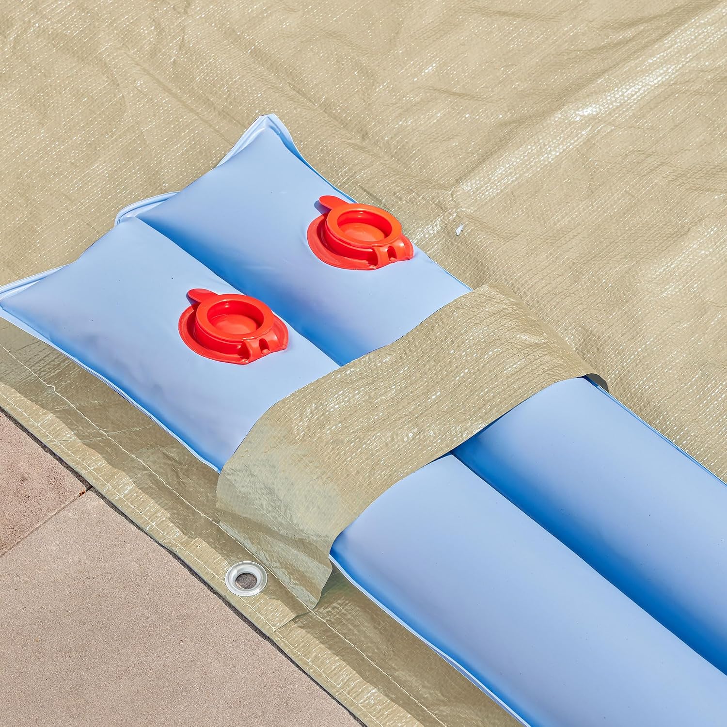 Doheny's Pro-Tek Solid 20 Year Winter Pool Cover for Above Ground Pools – 16' x 24' Rectangle – Includes Heavy-Duty Water Bag Loops Every 4 Ft to Prevent Water Bag Roll Away