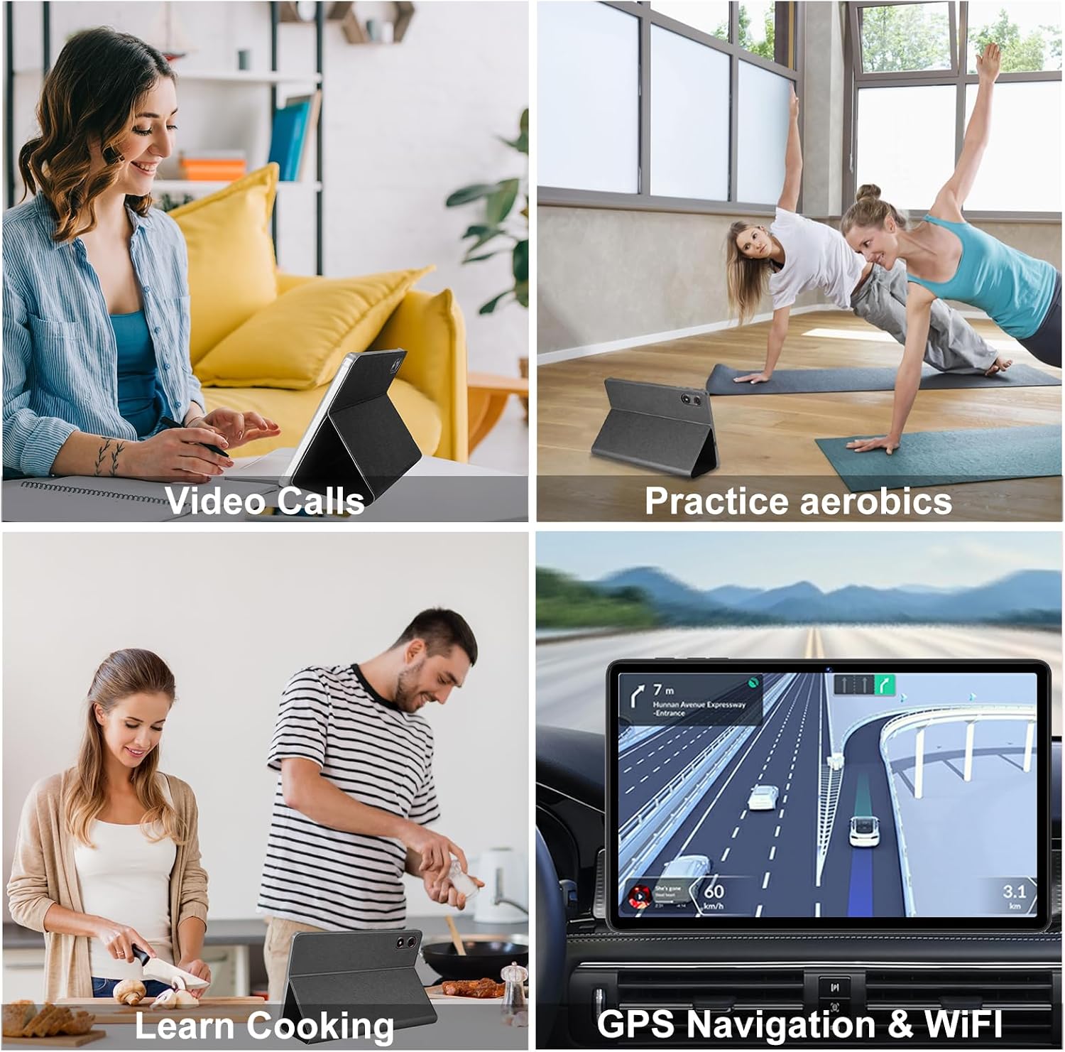 Android 15 Tablet 30GB+128GB+1TB Expand, 2026 10.1 Inch Octa-Core 8000mAh Electronics Tablets with Keyboard Mouse, Gemini AI, 5G WiFi, 1280x800 IPS Touchscreen, GPS, BT5.0, Widevine L1 -Metal Black