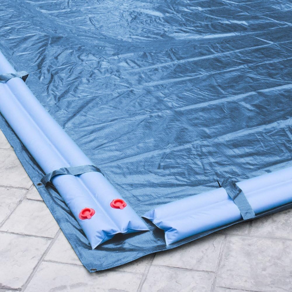Robelle 18 x 36 ft Heavy Duty Blue Winter Pool Cover for Inground Pools, 5 ft Overlap (23 x 41 ft Cover Size), Solid 8 x 8 Scrim, 2.36 oz/yd2, 10-Year Warranty, Style: 351836R