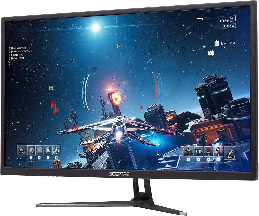 Sceptre 32' QHD 1440P 2560x1440 LED Monitor HDMI DisplayPort Up to 85Hz Build-in Speakers Blue Light Shift, Machine Black 2020 (E325W-2560AD)