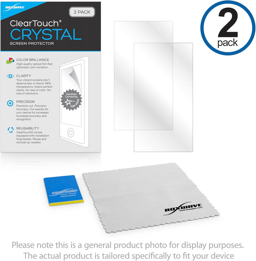 BoxWave Screen Protector Compatible with Alienware Curved PC Gaming Monitor AW3423DW (34 in) - ClearTouch Crystal (2-Pack), HD Film Skin - Shields from Scratches