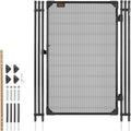 VEVOR Pool Fence, 4 x 2.5 FT Pool Gate for Inground Pools, Pool Safety Fence Gate Kit with Stainless Steel Latch, Removable Child Safety Pool Fencing, Black, 4FTx2.5FT