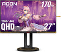 AOC Agon PRO AG275QXL 27' QHD 2K 2560x1440 170Hz 1ms, G-SYNC Compatible, Height-Adjustable, PS5 Xbox Switch Ready