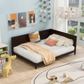 Merax Full Size Daybed Espresso Wood Sofa Bed