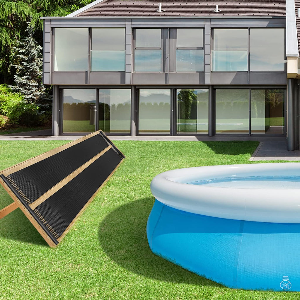 Goplus 2.5FT x 10/16.5/20FT Solar Pool Heater for Above Ground Pool Inground Pools, Swimming Pool Solar Panel Heating System, Weatherproof Pool Warmer (2PCS, 2.5FT x 16.5FT)
