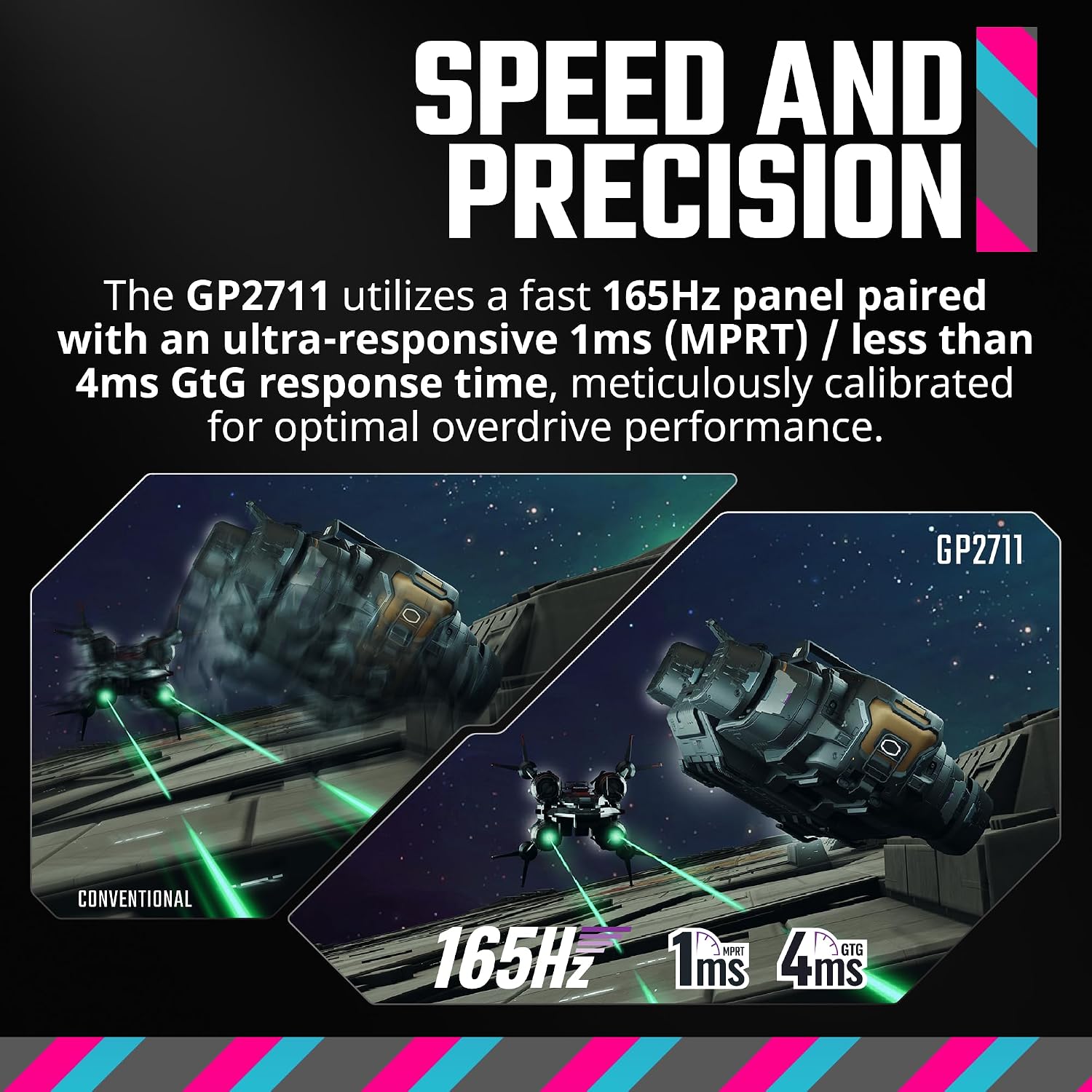 Cooler Master Tempest GP2711 27' 2K 165Hz Mini LED VA Quantum Dot QHD 2560 x 1440 PC Monitor, HDR1000, 4ms (GtG)|1ms (MPRT), DCR, FreeSync Premium, DP1.4 * 1, HDMI2.0 * 2, USB C*1, KVM