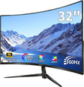 ZZA 32 Inch Curved Gaming Monitor,UHD 3840 * 2160 60Hz 4K PC Monitor, Curved 1500R,4000:1 Contrast,1Ms MPRT,HDR,FreeSync,VA,HDMI DP1.4