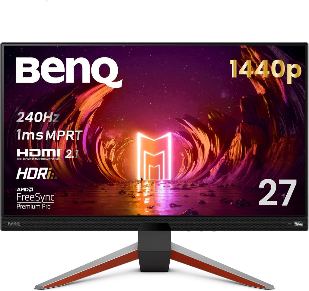 BenQ MOBIUZ EX270QM 27' 1ms 240Hz QHD Gaming Monitor, IPS, HDRi Technology, DisplayHDR 600, AMD FreeSync Premium Pro, 98% DCI-P3, 2.1ch Built-in Speakers, HDMI 2.1, Eye-Care, Bezel-Less