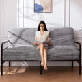YOSHOOT 8 Inches Futon Mattress, Thick Futons Sofa Bed Couch, Floor Mattress for Adults, Shredded Foam Filling(Frame Not Included), Medium Firm，Queen Size