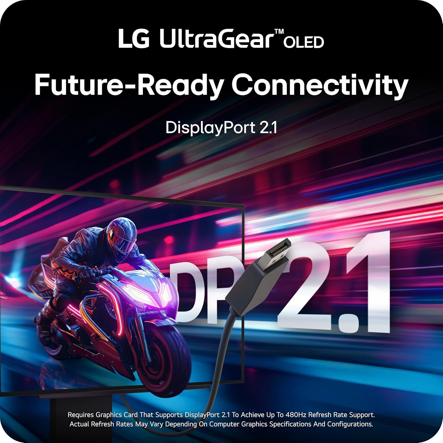 LG 27GX790AB 27 inch OLED QHD 480Hz 0.03ms G-Sync AMD FreeSync Premium Pro Gaming Monitor - Black