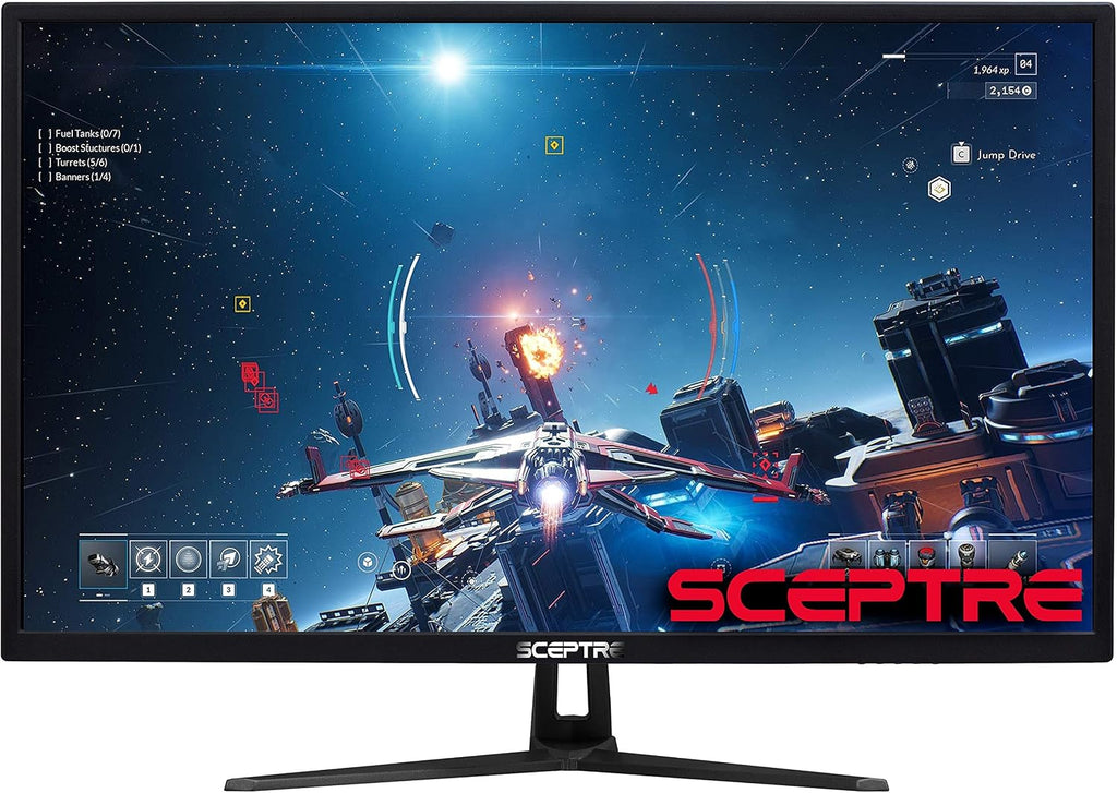 Sceptre 32' QHD 1440P 2560x1440 LED Monitor HDMI DisplayPort Up to 85Hz Build-in Speakers Blue Light Shift, Machine Black 2020 (E325W-2560AD)