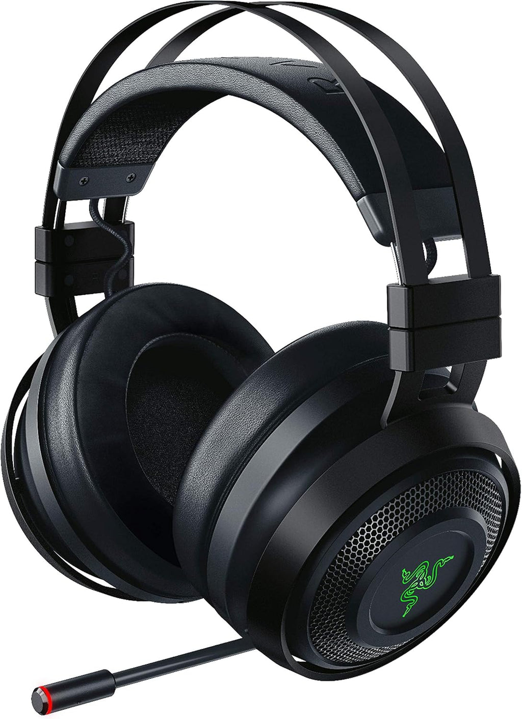 Razer Nari Ultimate Wireless 7.1 Surround Sound Gaming Headset: THX Audio & Haptic Feedback - Auto-Adjust Headband - Chroma RGB - Retractable Mic - For PC, PS4 (Renewed)