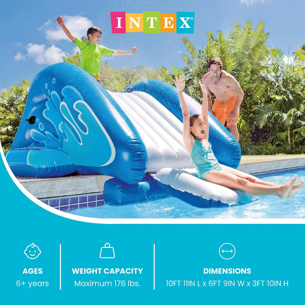 Intex 2-Pack Water Slide with Built-in Sprayers, Kool Splash Inflatable Play Center Swimming Pool Slide for Kids and Adults, Age 6 and Up