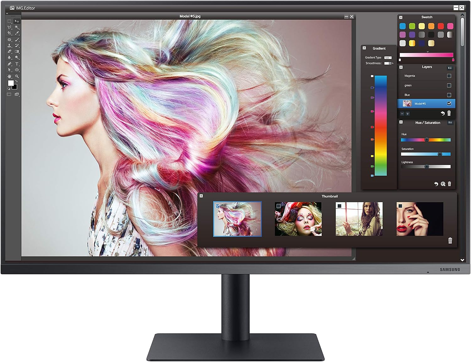 Samsung TU872 Series 32-Inch Viewfinity 4K UHD (3840x2160) Computer Monitor, Thunderbolt 3 Daisy Chain, HDMI, Display Port, Height Adjustable Stand, 3 Yr WRNTY (LF32TU872VNXGO)