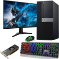 Dell Gaming Tower Desktop PC – Intel Core i5-7500 – 16GB RAM – 256GB SSD – 1TB HDD – GeForce GTX 1050 Ti – 24' LED Monitor – RGB Keyboard & Mouse – Windows 11 Pro – Gaming Computer (Renewed)