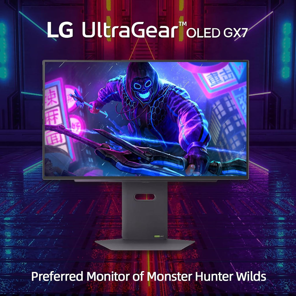 LG 27' OLED QHD (2560 x 1440) Gaming Monitor, 480Hz, 0.03ms, FreeSync Premium Pro, G-Sync Compatible, DisplayHDR True Black 400, DCI-P3 98.5%, RGB Lighting, Adjustable Stand