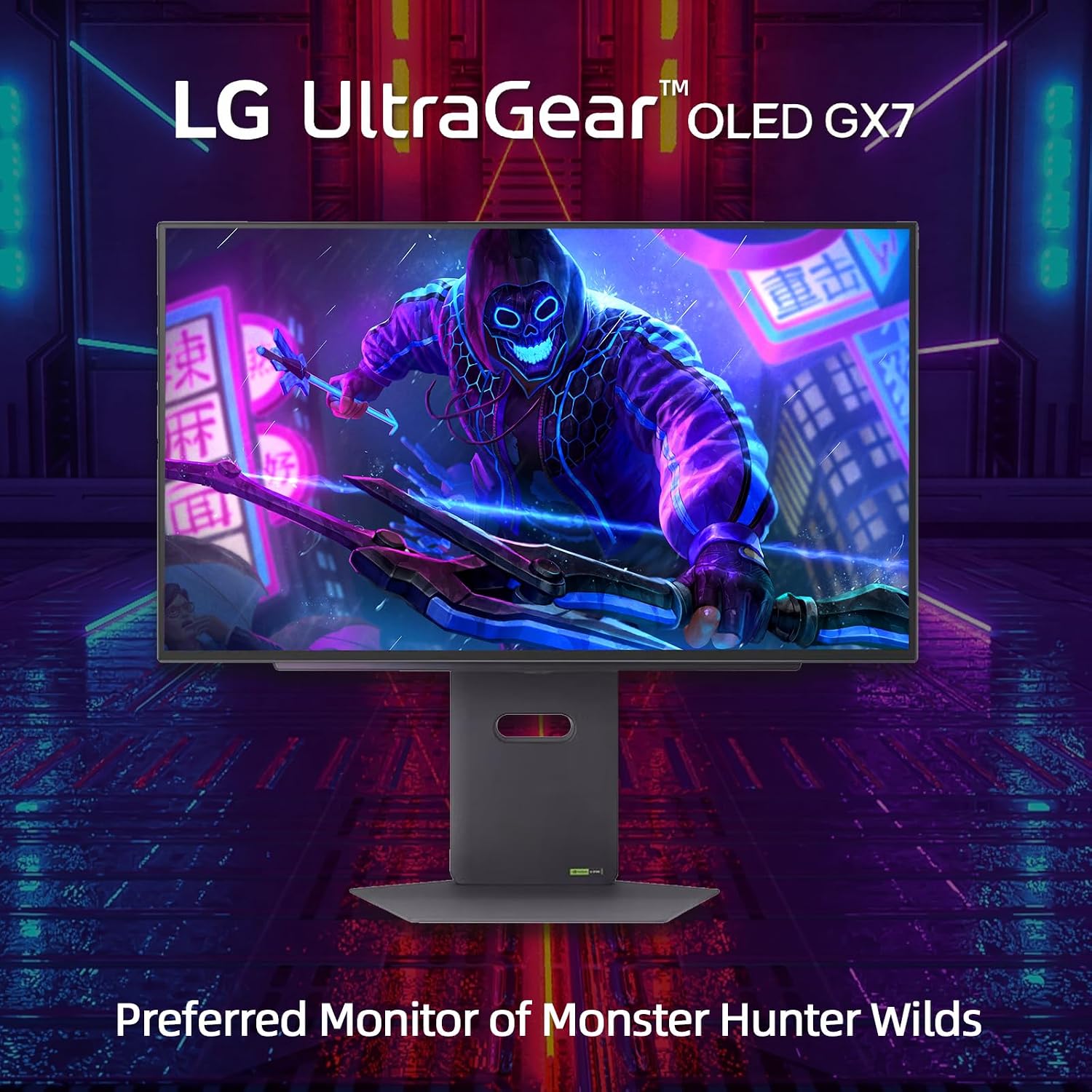 LG 27' OLED QHD (2560 x 1440) Gaming Monitor, 480Hz, 0.03ms, FreeSync Premium Pro, G-Sync Compatible, DisplayHDR True Black 400, DCI-P3 98.5%, RGB Lighting, Adjustable Stand