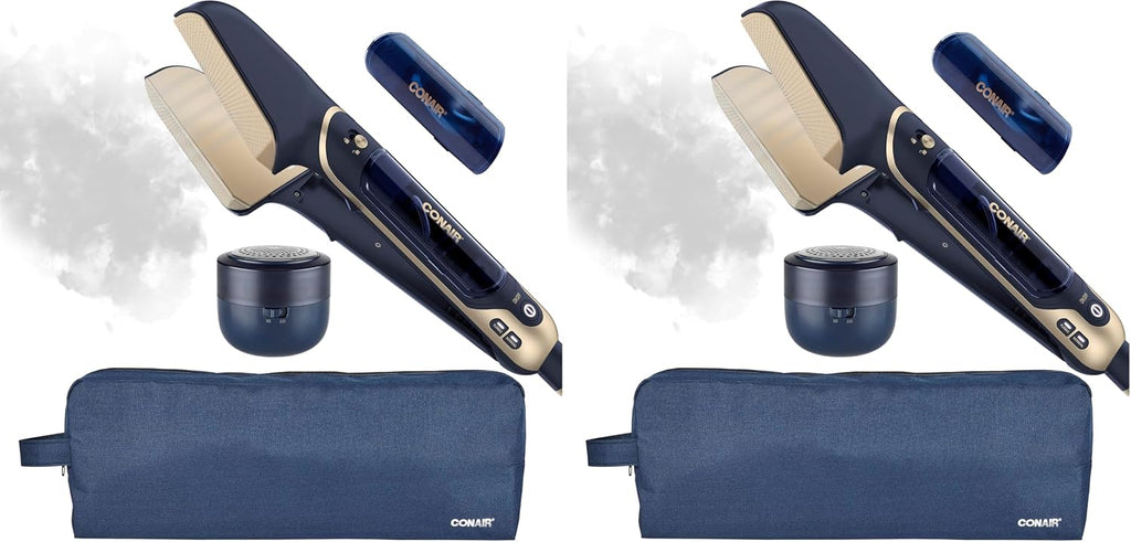 Conair Steam Stylist with Fabric Shaver, Extra Water Tank, and Storage Bag - Amazon Exclusive | Press Iron & Steamer - Great for Home, Office, or Travel | 3-in-1 Steam Iron for Quick Wrinkle Removal