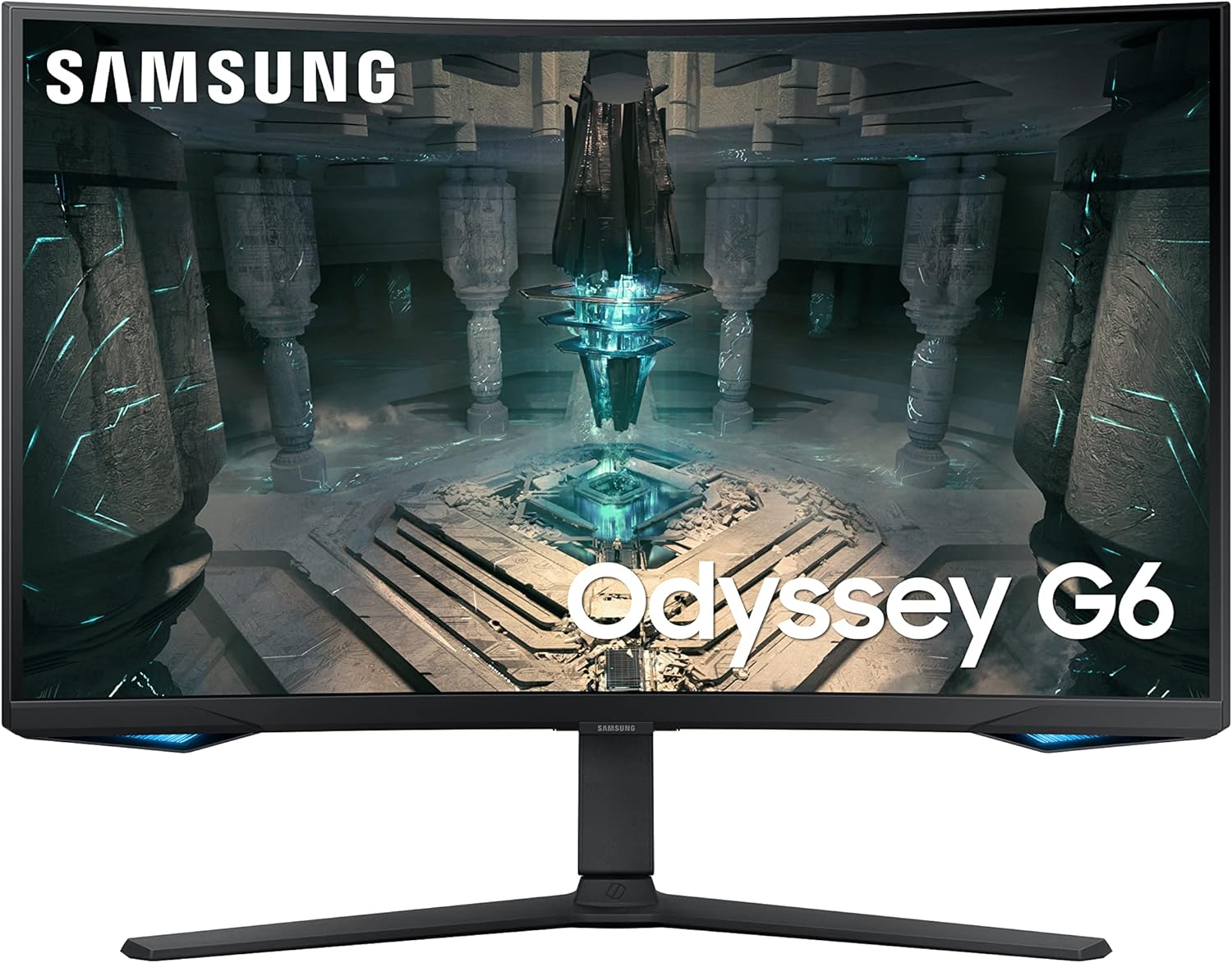 Samsung 32' Odyssey G65B QHD 240Hz 1ms (GTG) HDR 600 Gaming Hub 1000R Curved Gaming Monitor,Black (Renewed)
