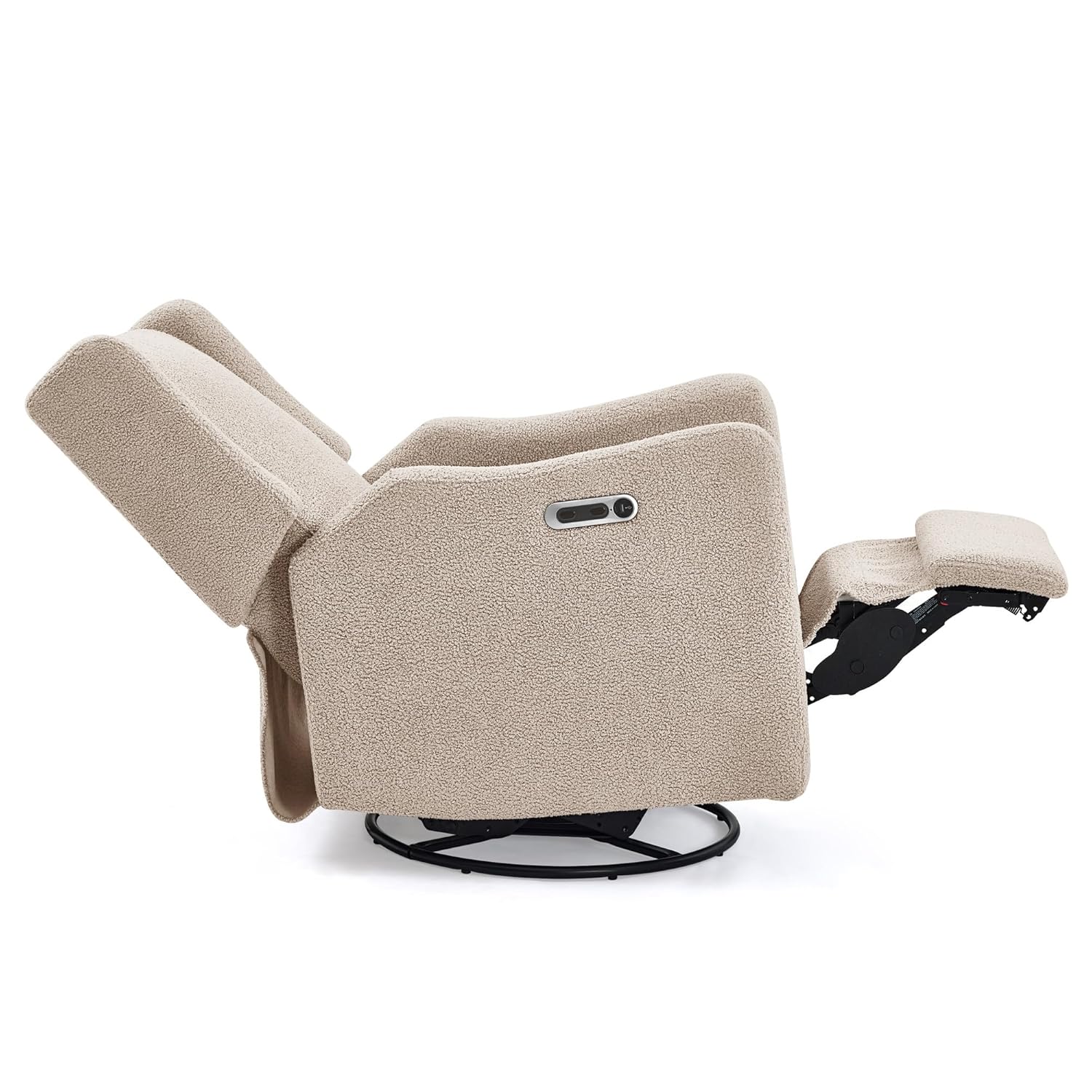 Delta Children Mercer Electronic Power Recliner and Swivel Glider with USB-A and Type-C Ports - Greenguard Gold Certified - Stain-Resistant Performance Fabric is Oeko-TEX Standard 100 Certified, Sand