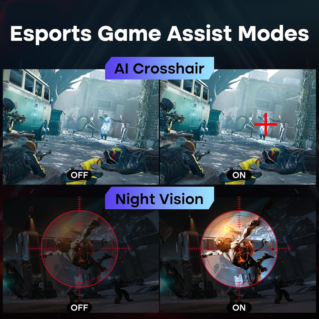 Amzfast 27 Inch 200Hz WQHD (2560 x 1440) Fast IPS Gaming Monitor, Built-in Speakers, 1ms G-SYNC Compatible, HDR400, 132% sRGB, 96% DCI-P3, VESA 100x100, HDMI 2.0 x 2 & DP 1.4 x 2, AMZG27F5Q