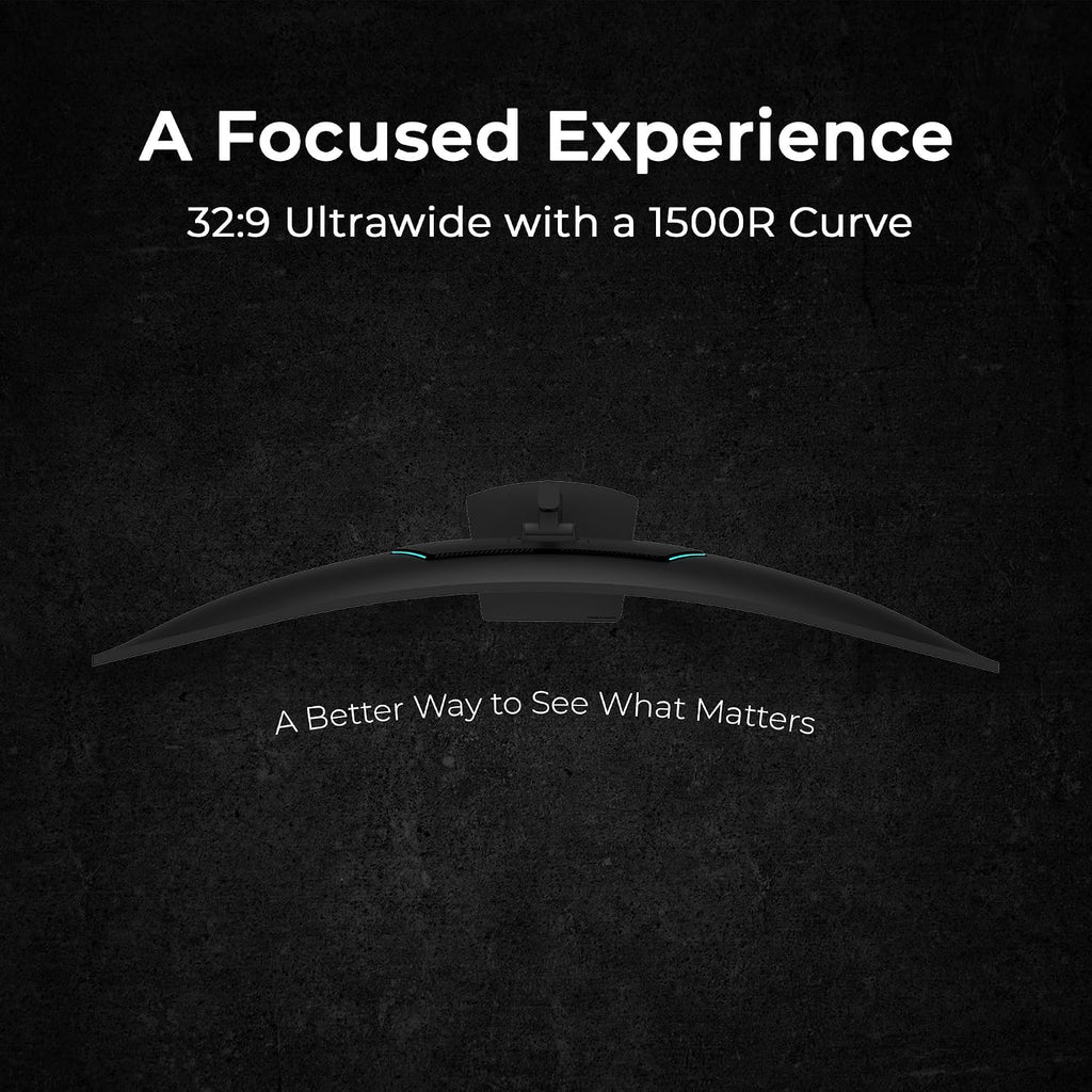 Deco Gear 49 Inch Curved Monitor, 5K2K Ultrawide WDQHD Screen 5120×1440, R1500, HDR400, 120Hz, 32:9 VA Panel, USB-C 65W PD, Adaptive Sync, PBP/PIP, KVM Switch, Built-in Speakers & Ergonomic Stand