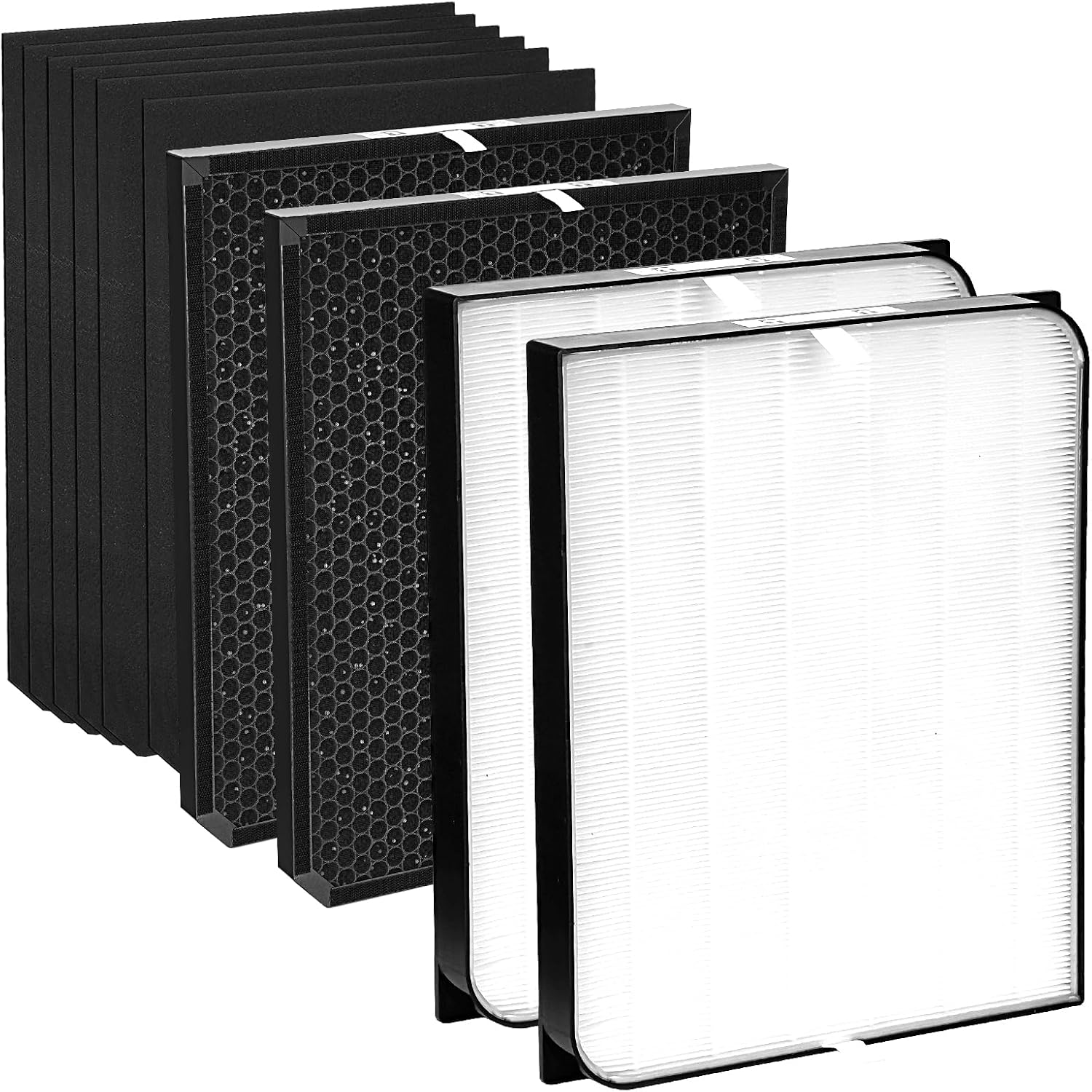 AD3500 Air Purifier Filters Replacement Set Compatible with AD3000 AD3500 AD3500i AD3000M AD3000Pro (2 High-Efficiency Filter, 2 Carbon Filters and 6 Pre-Filters) 10Pack Filter