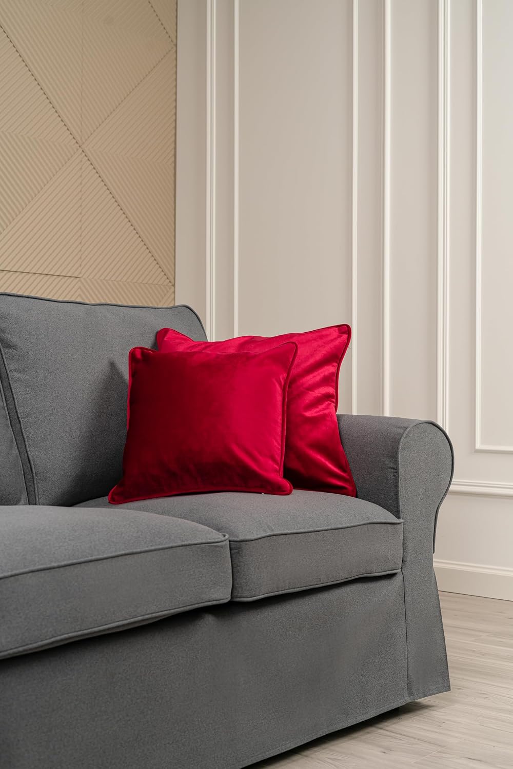 MASTERS OF COVERS Ektorp 3 Seat Sofa Cover Slipcover Replacement Made for The IKEA Ektorp 3 Seat Sofa Cover(Titanium Grey)-Does NOT fit Ektorp 3.5-seat Sofa