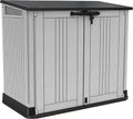 Keter Store-It-Out Prime 4.3 x 3.7 ft. Outdoor Resin Storage Shed with Easy Lift Hinges, Perfect for Yard Tools, Pool Toys and Garden Accessories, Grey
