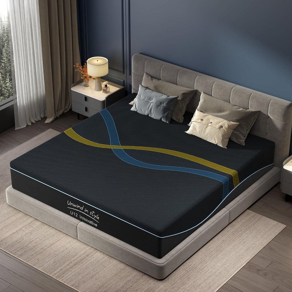 10 inch King Mattress Multi-Layer Memory Foam Mattress - Medium Firmness with Bamboo Charcoal & Green Tea Infusion