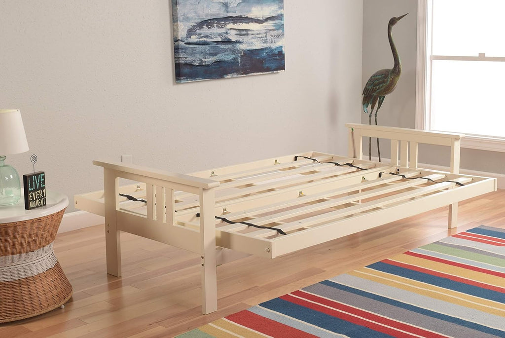 Kodiak Furniture Monterey Futon Set with Antique White Finish, Full, Canadian