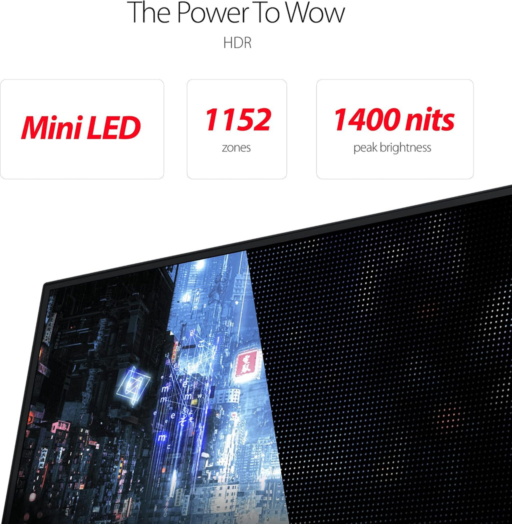 ASUS ROG Swift 32 inches 4K HDR 144Hz DSC Gaming Monitor (PG32UQX) (Renewed)