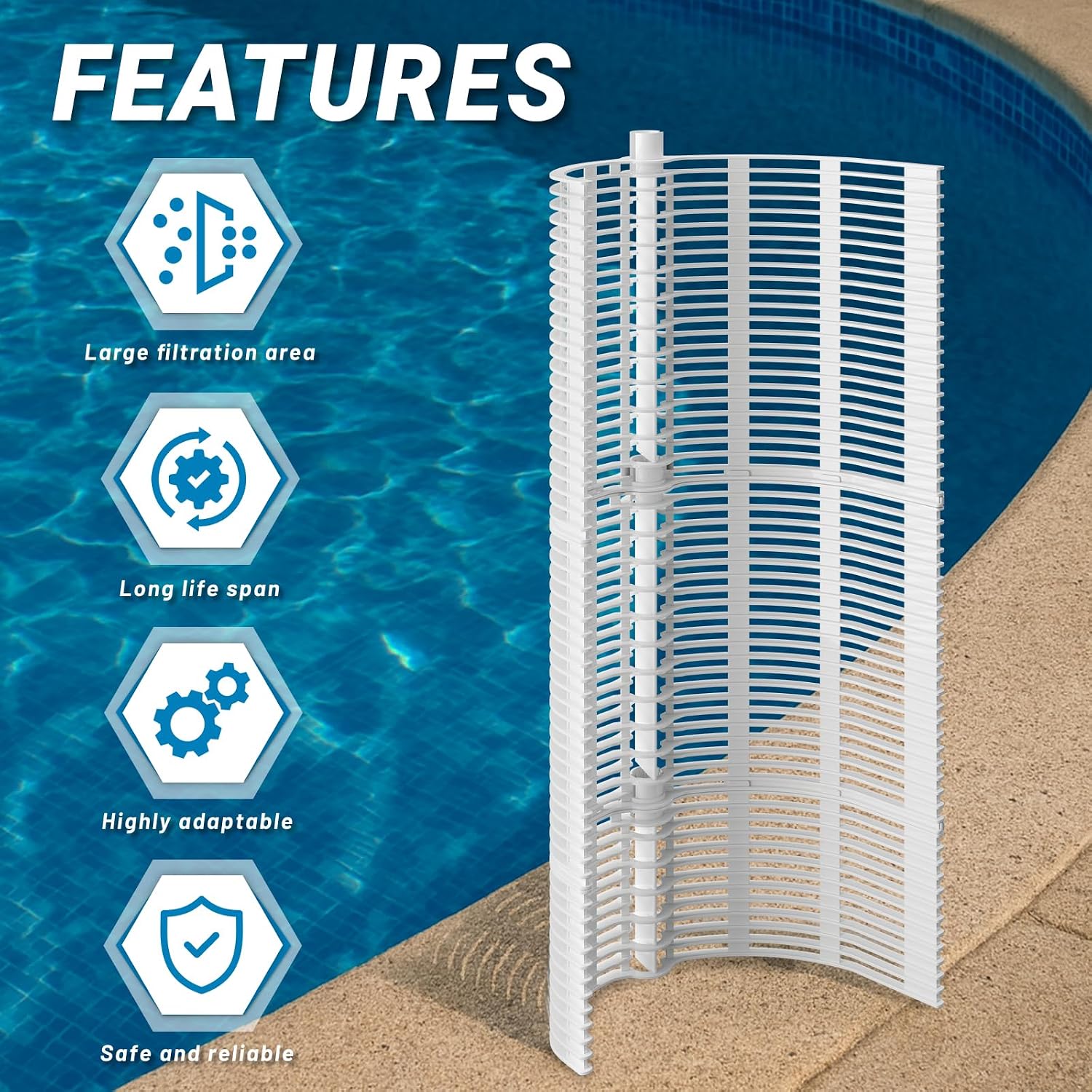 48 sq Swimming DE Pool Filter Grids Compatible with Hayward Pro-Grid DE4820,Micro Clear DE4800 and DE480S,for Penair FNS Plus Grid Set 48 Sq.Ft. (24 inch Height)