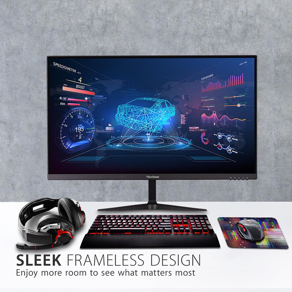 ViewSonic VX2718-P-MHD 27 Inch 1080p 1ms 165Hz Gaming Monitor with AMD FreeSync Premium, Eye Care, HDMI and DisplayPort (Renewed)