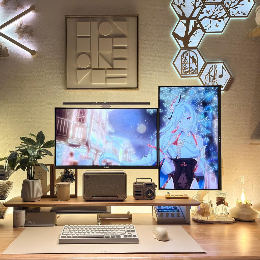Kado Dual Monitor Setup - 2-Pack 27' 4K UHD Computer Monitor 3840x2160 70Hz VESA Mount HDMI DisplayPort Office Gaming Hybrid Built-in Speakers (U27X Dual Series)