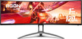 AOC Agon Curved Gaming Monitor 49' (AG493UCX), Dual QHD 5120x1440 @ 120Hz, VA Panel, 1ms 120Hz Adaptive-Sync, 121% sRGB, Height Adjustable, 4-Yr Zero Dead Pixels Manufacturer Guarantee