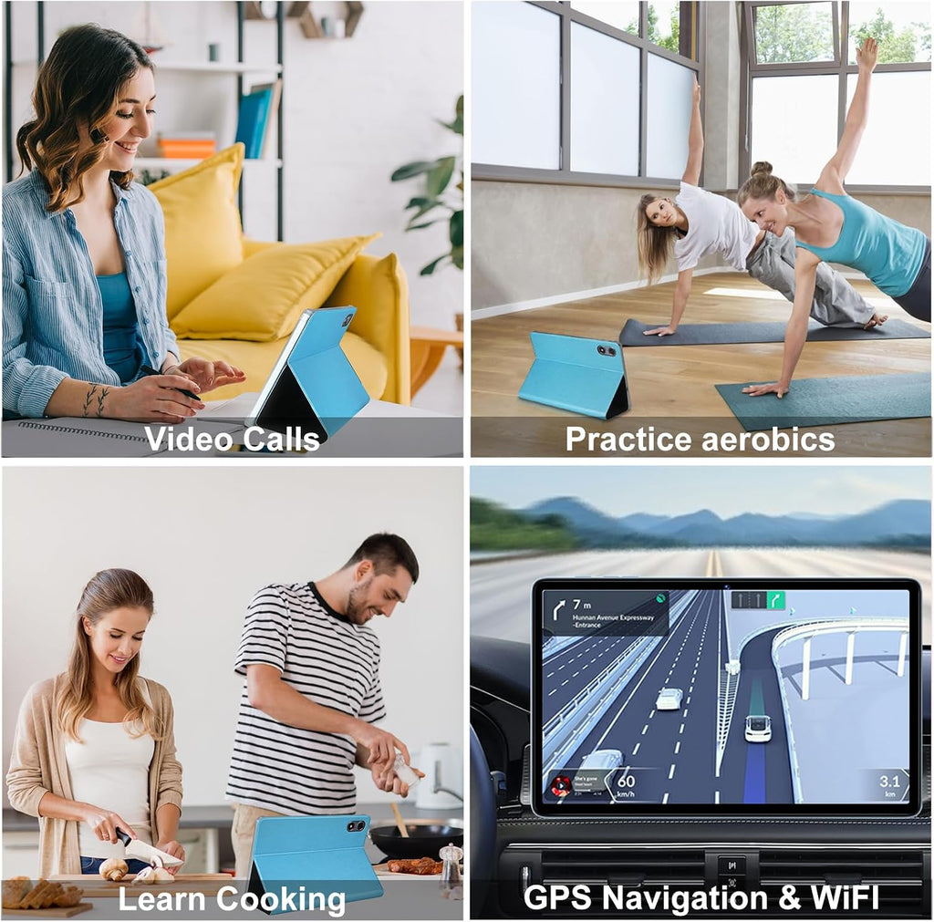 Android 15 Tablet 30GB+128GB+1TB Expand, 2026 10.1 Inch Octa-Core 8000mAh Electronics Tablets with Keyboard Mouse, Gemini AI, 5G WiFi, 1280x800 IPS Touchscreen, GPS, BT5.0, Widevine L1 -Metal Blue