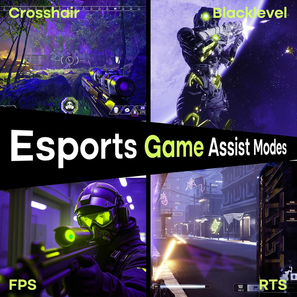 Amzfast 27' 240Hz 1ms FPS Gaming Monitor, Fast VA FHD 1080P, Adaptive Sync, HDR 400, 4000:1 Contrast, 125% sRGB, Built-in Speaker, HDMI 2.0 & DP 1.4 with DP Cable, VESA