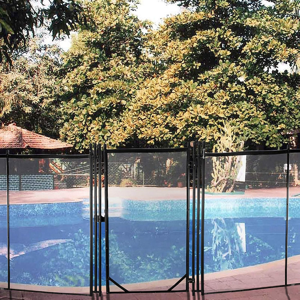 Happybuy Removable Pool Safety Fence Door, 4x2.5FT, Manual Lock, Black, Adaptive with Happybuy Pool Fence
