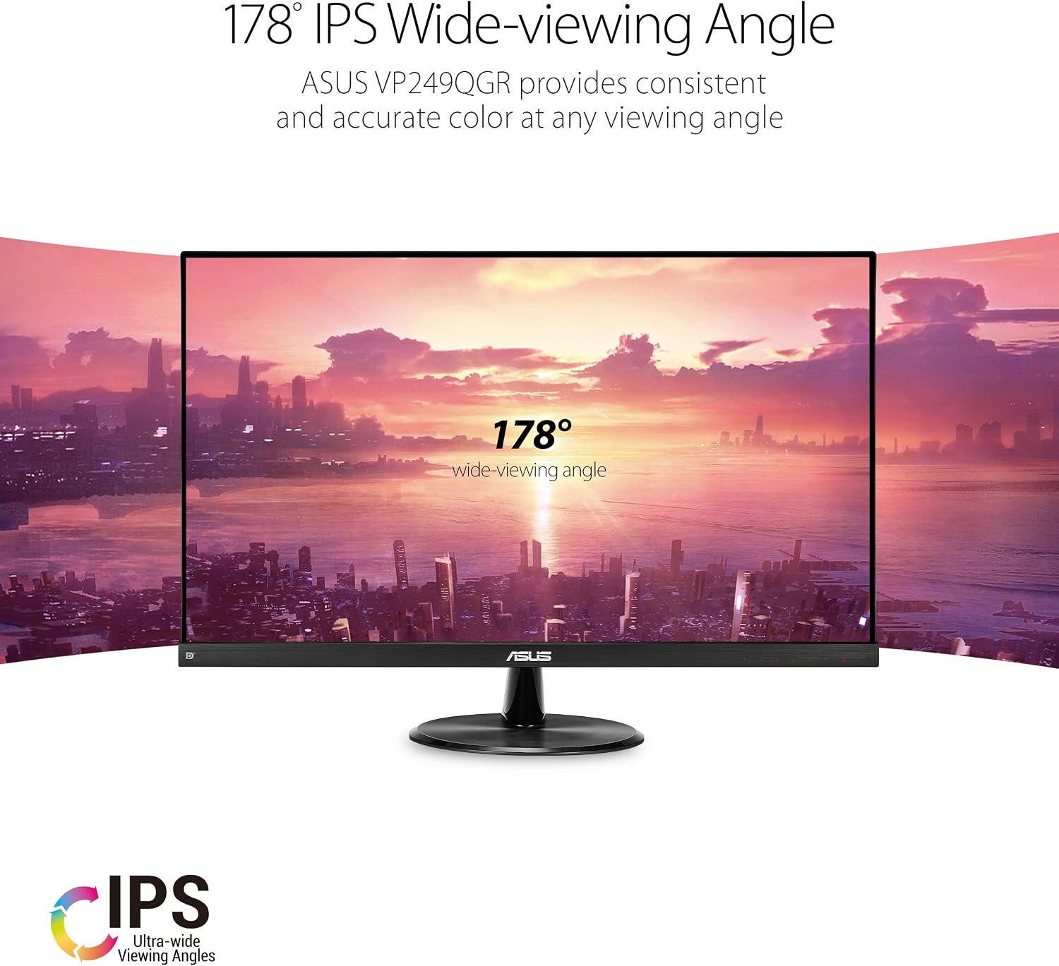 ASUS VP249QGR 23.8' Gaming Monitor 144Hz Full HD (1920 x 1080) IPS 1ms FreeSync ELMB Eye Care DisplayPort HDMI VGA