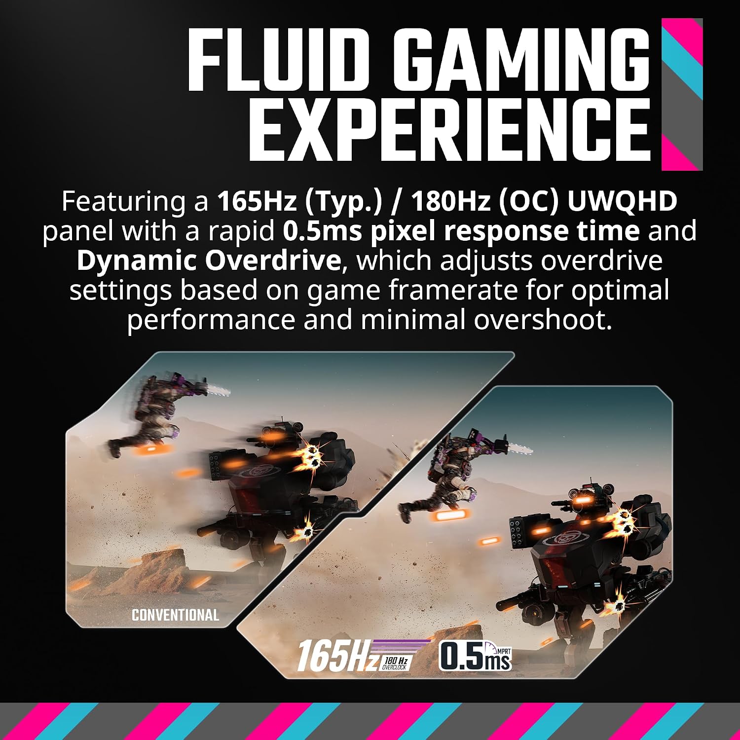 Cooler Master GM34-CWQ2 34' Curved UWQHD 3440 x 1440 VA Quantum Dot Gaming Monitor | Up to 180Hz | Up to 0.5ms | Curve 1500R | FreeSync Premium|Nvidia | HDR Support |DP1.4 * 1 | HDMI2.0 * 2