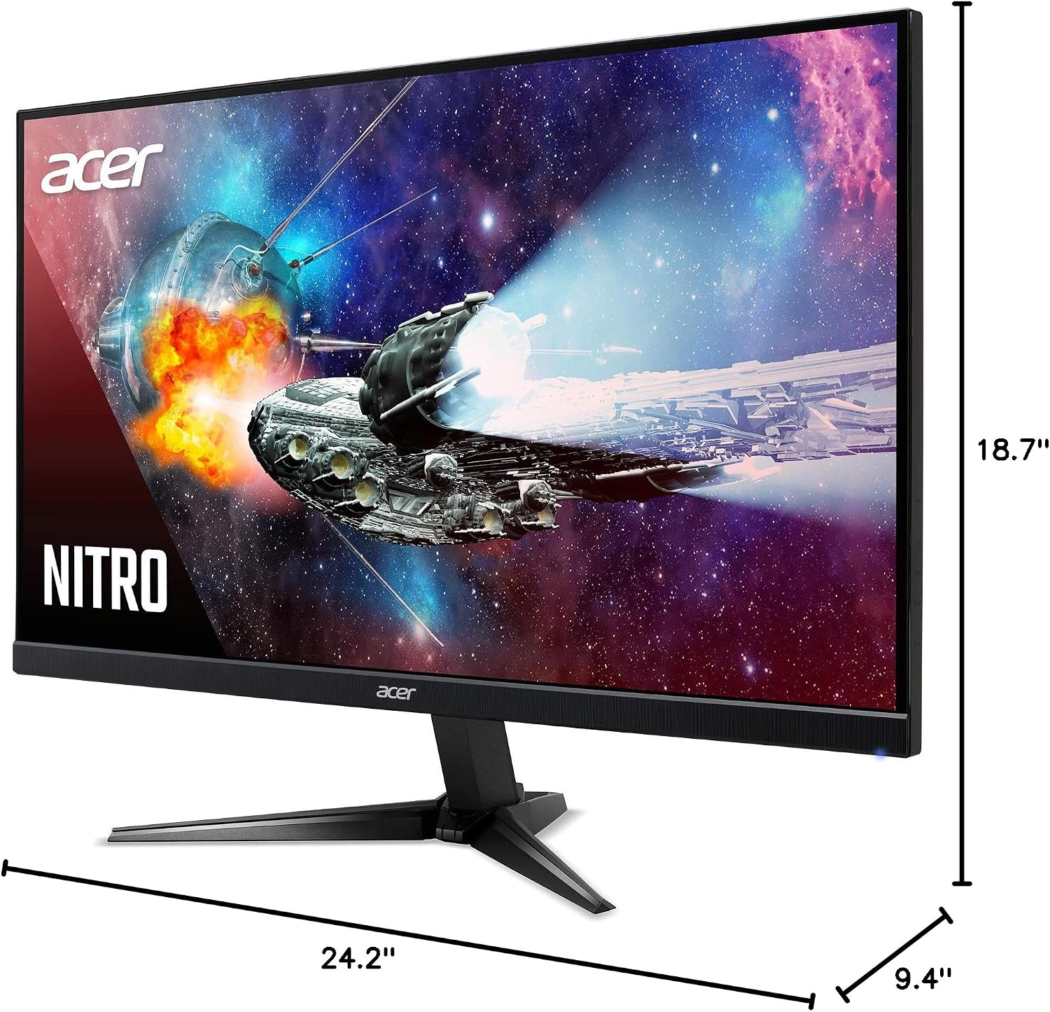 acer Nitro QG271 bipx 27' Full HD (1920 x 1080) Gaming VA Monitor | AMD FreeSync Technology | 75Hz Refresh Rate | 1ms VRB | 1 x Display Port, 1 x HDMI 1.4 & 1 x VGA