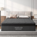 Mattress King Size 10 Inch, Mattress with Gel Memory Foam and Pocket Springs, Euro Top Medium Firm, Black