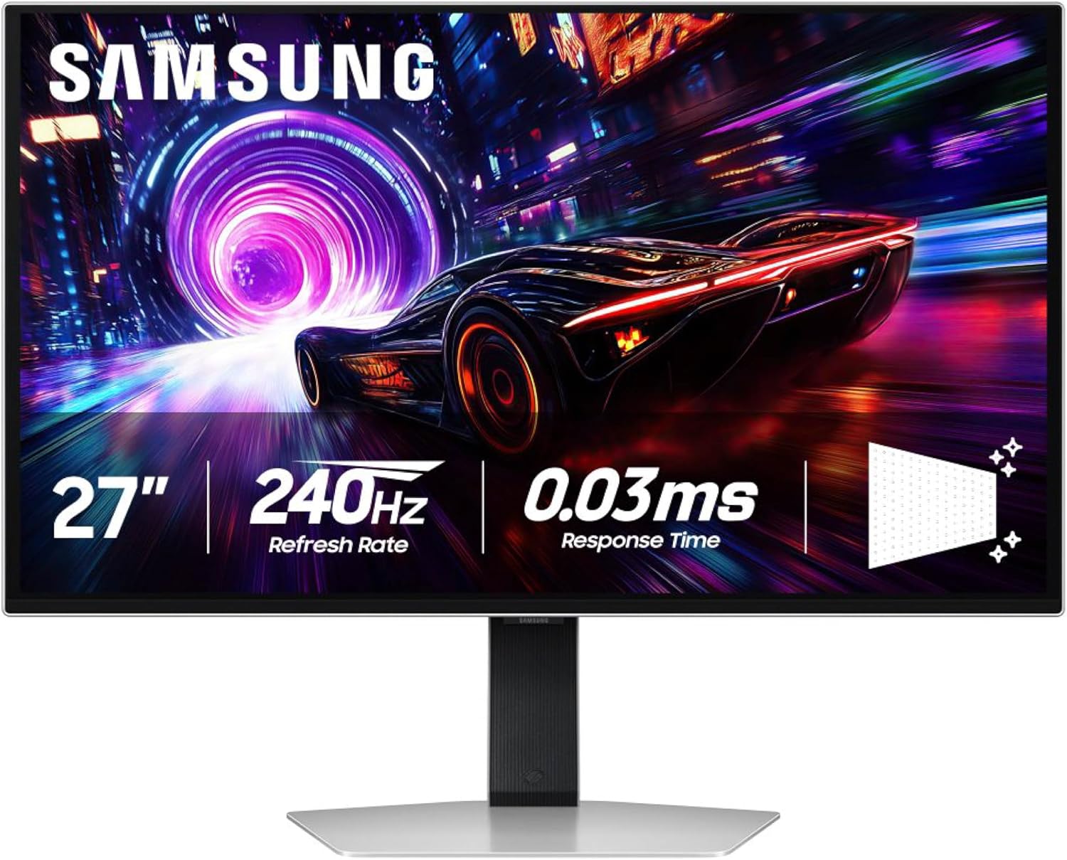 Samsung LS27FG810SNXZA 27 Inch Odyssey OLED 4K 240Hz Gaming Monitor with 1 Year Amber Protection Extension Plan (2025)